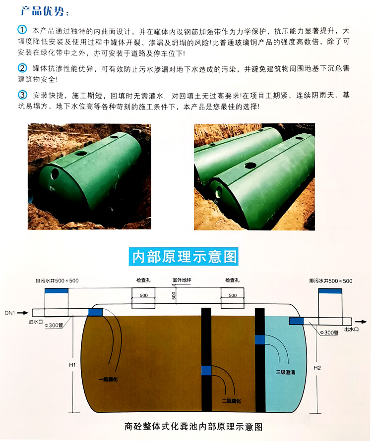 巴青玻璃钢化粪池